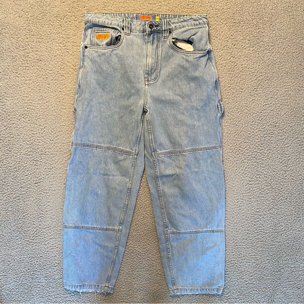 Empyre Light Wash Blue Denim Carpenter Jeans Relaxed Fit Utility Men’s 30X27